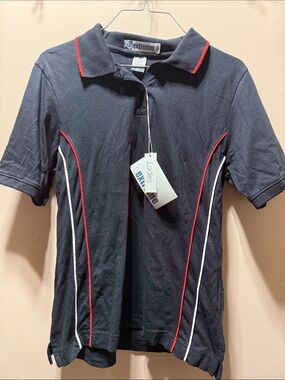 Extreme Woman’s Black Polo with Red & White Piping